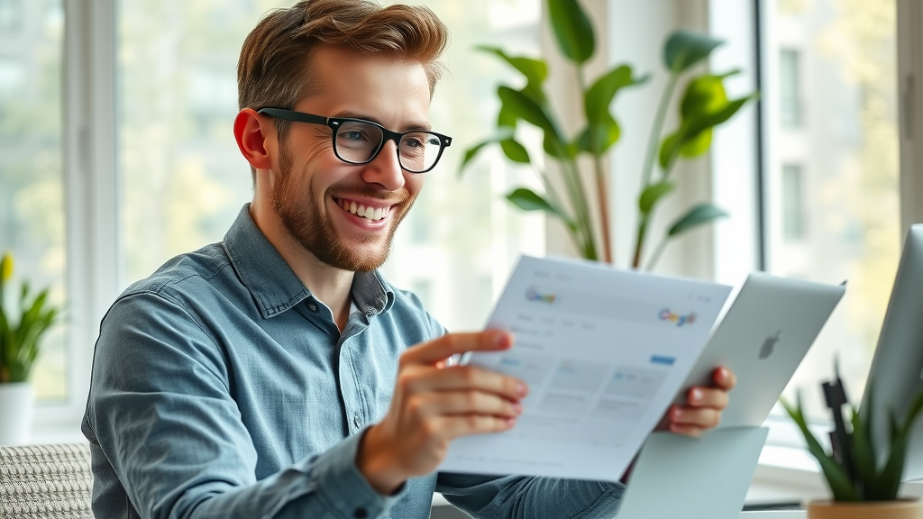 Publisher examining rich snippets in search results to boost SEO performance.