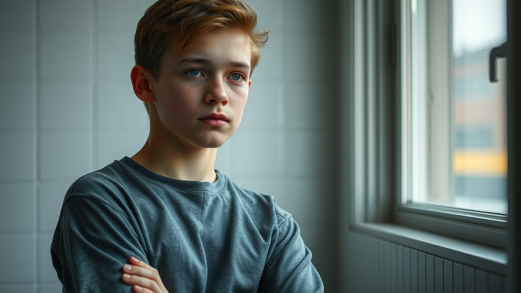 Empowering foster youth contemplating their educational future near a window