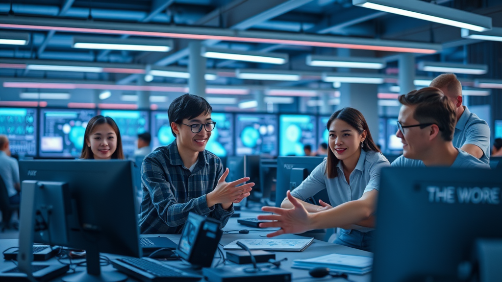 students and mentors at mississippi ai talent accelerator program, working in ai workspace, accelerator program, artificial intelligence network